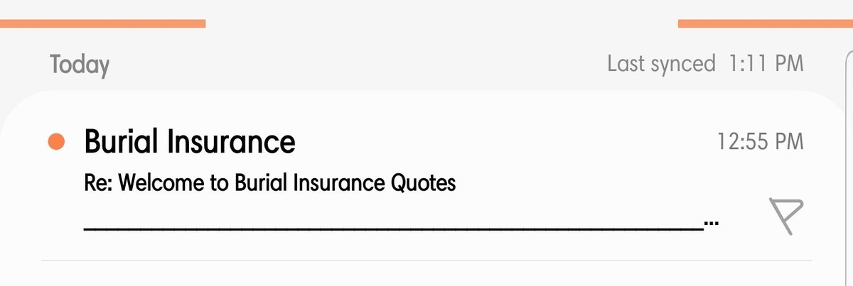 Spam mail, hopefully not foreshadowing needs prior to my upcoming birthday. 😱