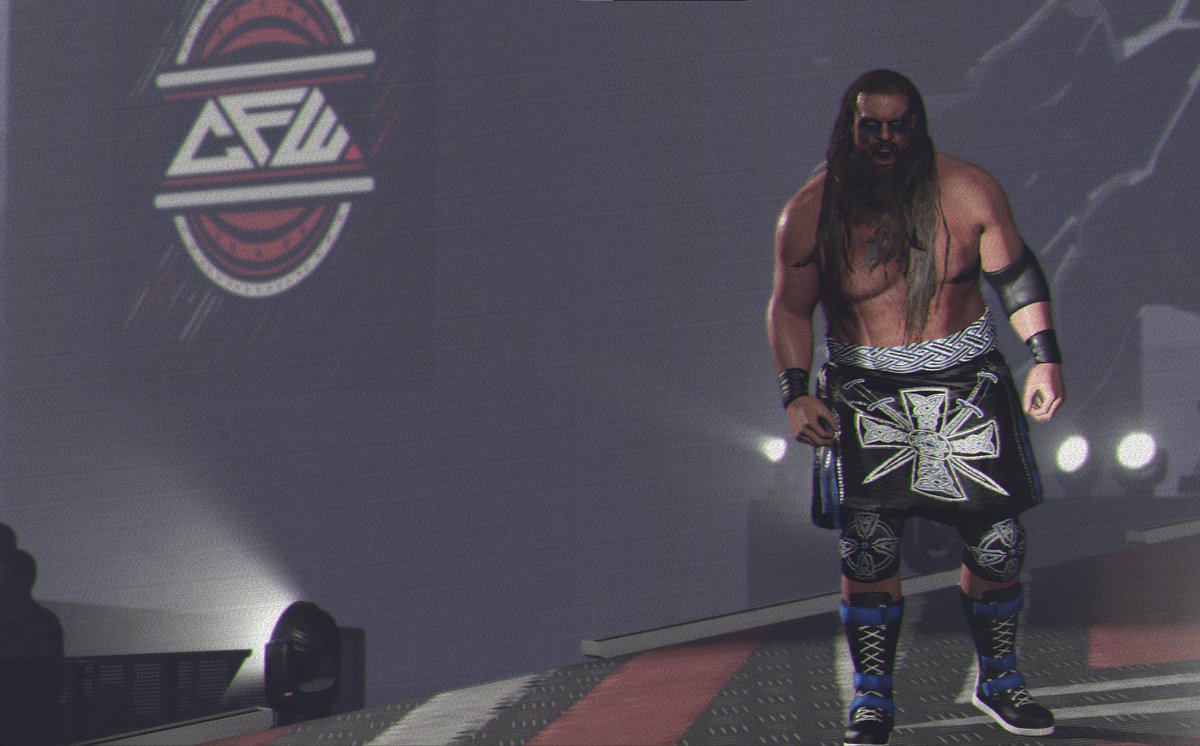 This competitor knows how to make an entrance to the #CFW Universe.. introducing Arthur 'The Axe' Clark hailing from Ayr, Scotland!!🪓 A direct descendant of the Norse–Gaels and a member of Clan MacLeod!🏴󠁧󠁢󠁳󠁣󠁴󠁿 #CAW #OriginalCAW #CAWmmunity #WWE2K23