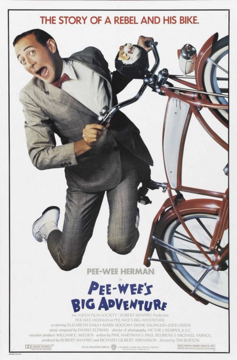Our second feature this week is Richard’s pick for the 3 year anniversary. The 1985 film Pee-Wee’s Big Adventure. New episode tomorrow!   

#peeweeherman #peeweesbigadventure #bike #timburton #paulreubens #podcast #moviepodcast #twodudesonedoublefeature