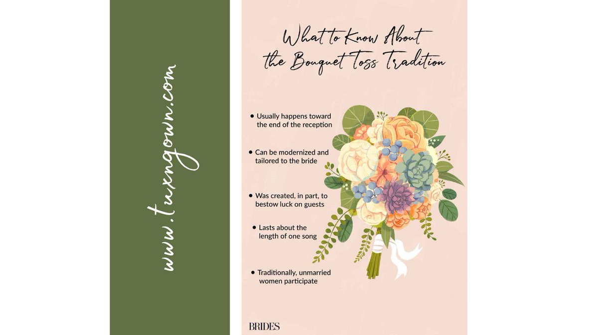 Fun facts about the all important 'bouquet toss'!

#bridetips #weddinginspiration #weddingideas #weddingplanner #weddingflorals #weddingbouquet #weddingflowerinspiration #weddingplanningtips #bridalinspiration #bridalideas #bridalflowers #bridalstyle #bridallook #tuxngown