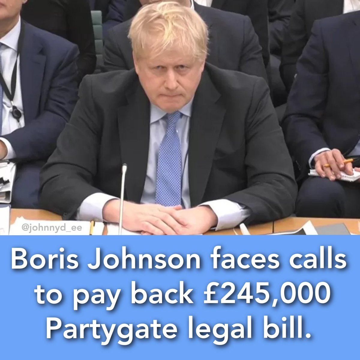 🚨@UKLabour says the government should insist that  DISGRACED former Prime Minister @BorisJohnson 'pays back every penny' of public money used to fund his legal defence.

#CovidInquiry #privilegesCommittee
#ToriesOut343
#BorisTheLiar
#ToryCorruption
#ToryLiars 

💻@BBCPolitics