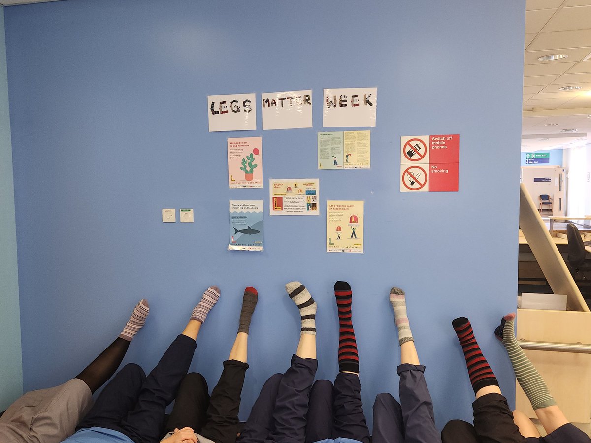 After treating many legs in clinic today, the outpatient team got in the exercises and leg elevation for #legsmatterweek @LegsMatter @CircFoundation @vascularnurses @wsaljundi @philstather @RE_Brightwell