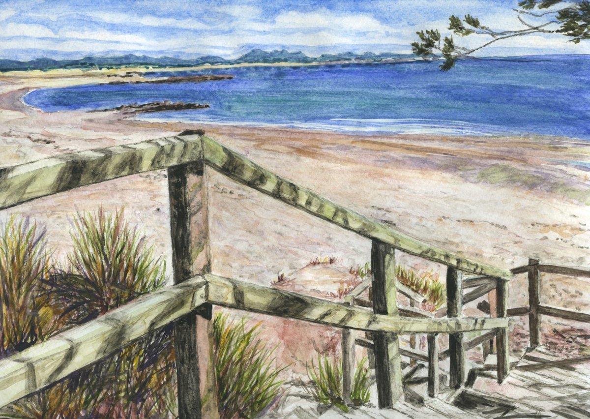 LymphomaLass's tweet photo. Do you enjoy hearing what inspired a painting...?
"The View Down to Traeth Llydan or Silver Bay" was inspired by my birthday treat last year.
On prints and all kinds of lovely things at:
https://t.co/GnrHbL5kgq
Thanks!
Sam aka LymphomaLass xx
#SilverBay #anglesey #ynysmon #bay https://t.co/1oFzPE3eza