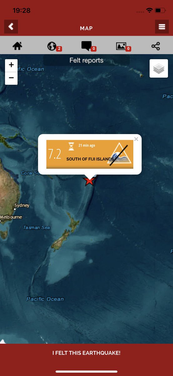 UPGRADED TO M7.2  #earthquake #Tonga South of #fiji Islands 😱