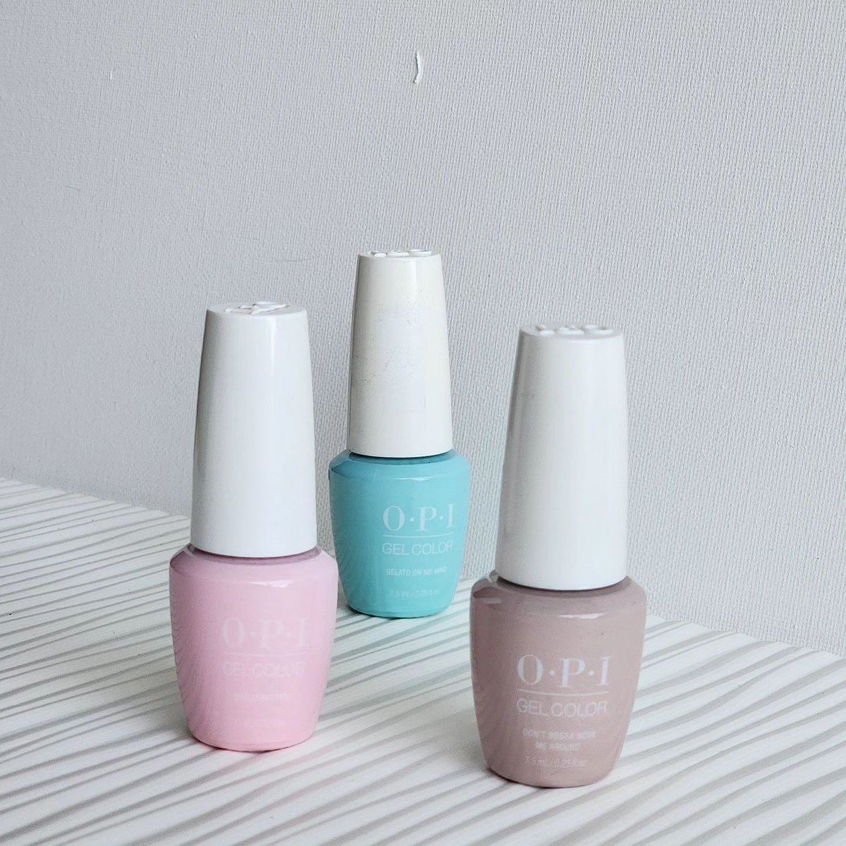Minimalist OPI summer basics @the.nailatelier ☁️ Available in Nail Lacquer, Infinite Shine &amp; pro only** GelColor gel polish 🤍 Shop via link in bio!

Colours | #ModAboutYou, #GelatoOnMyMind &amp; #DontBossaNovaMeAround

Comment below what your top 3 summer essentials are?