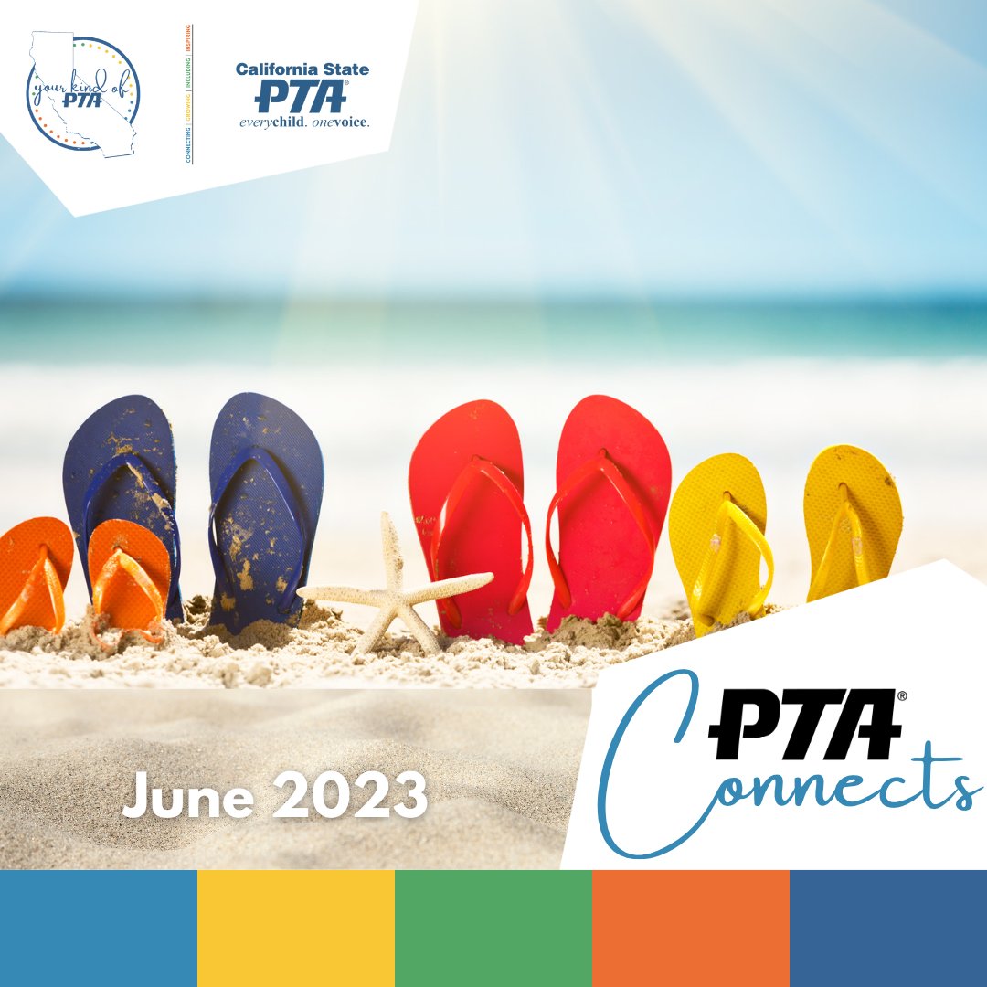 June PTA Connects: News for everyone who supports kids and families, plus updates for PTA leaders! - mailchi.mp/capta.org/ca-p… Read now for tips to help fill open seats on your board, summer resources and to meet the State 2023-25 Board of Directors #PTA4Kids