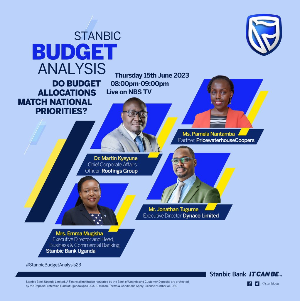Dr. Martin Kyeyune: 
The government has been focused on key strategic areas for some time. If you look at the NDP 2 and NDP 3, they are all benchmarked on industrialization.
#StanbicBudgetAnalysis23