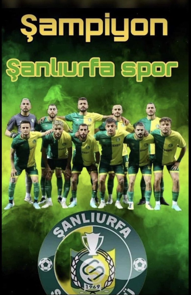 TFF 1. Lige yükselen Şanlıurfaspor’a başarılar dilerim. 
Hedef Süper Lig
 #Şanlıurfaspor
#şampiyon