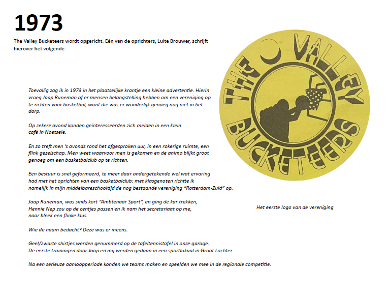 Kom jij zaterdag naar onze reünie?

Ben jij een (oud)lid of supporter van The Valley Buckteeers? Kom dan zaterdag om 15.00 uur naar Het Ravijn!

Naast ophalen van oude herinneringen met spelers            van vroeger en nu is ook de expositie '50 jaar Valley Buck' te bewonderen