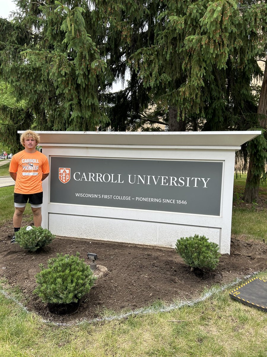 Kaleb Schepp (@kalebschepp21) on Twitter photo Great day at the <a href="/piofootball/">Carroll U Football</a> camp. Learned a lot from the great coaching staff. Thank you
<a href="/MatthewAmburge2/">Coach Matthew Amburgey</a> <a href="/CoachBuddah/">Mike Budziszewski</a> <a href="/CoachPfeffer/">Zak Pfeffer</a> <a href="/OLCoach_Ack/">Coach Ken Ackerman</a>. Great day at the <a href="/piofootball/">Carroll U Football</a> camp. Learned a lot from the great coaching staff. Thank you
<a href="/MatthewAmburge2/">Coach Matthew Amburgey</a> <a href="/CoachBuddah/">Mike Budziszewski</a> <a href="/CoachPfeffer/">Zak Pfeffer</a> <a href="/OLCoach_Ack/">Coach Ken Ackerman</a>.