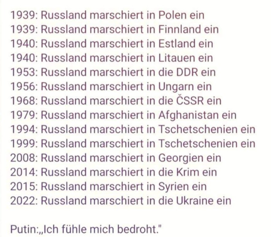 AnnaDeMilanese's tweet photo. Es wäre an der Zeit, Russland das einmarschieren in fremde Länder abzugewöhnen. https://t.co/Zr4uSHOeY3