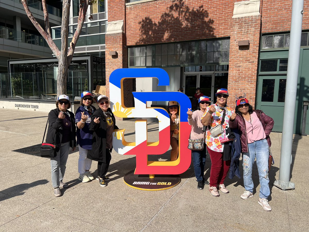 The aunties are here for Filipino heritage night!!! #GoPadres #BringTheGold