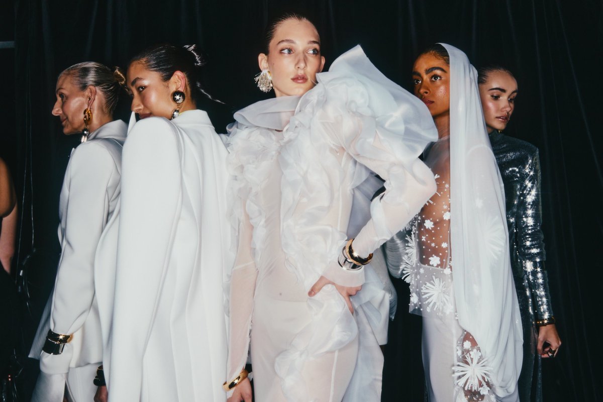Bridal inspiration at #MariamSeddiq’s #AAFW runway. Photo by Anne Thu Pham.