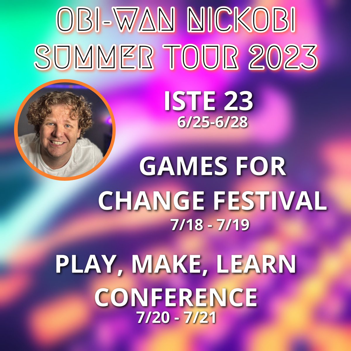 stayplayingnick's tweet image. Got a busy summer lined up. Where will I see you?! #ISTELive #ISTELive23 #G4C2023 #PLAYMAKELEARN
