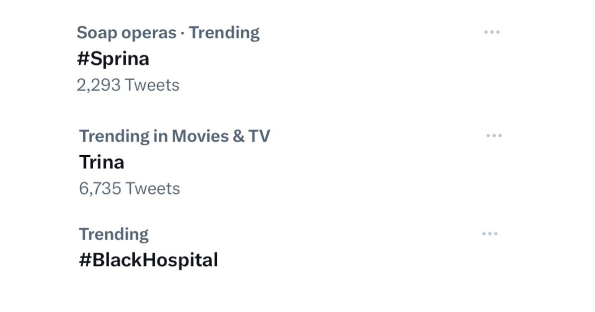 Nice trends on this Thursday night!! #GH #Sprina #Trina #BlackHospital