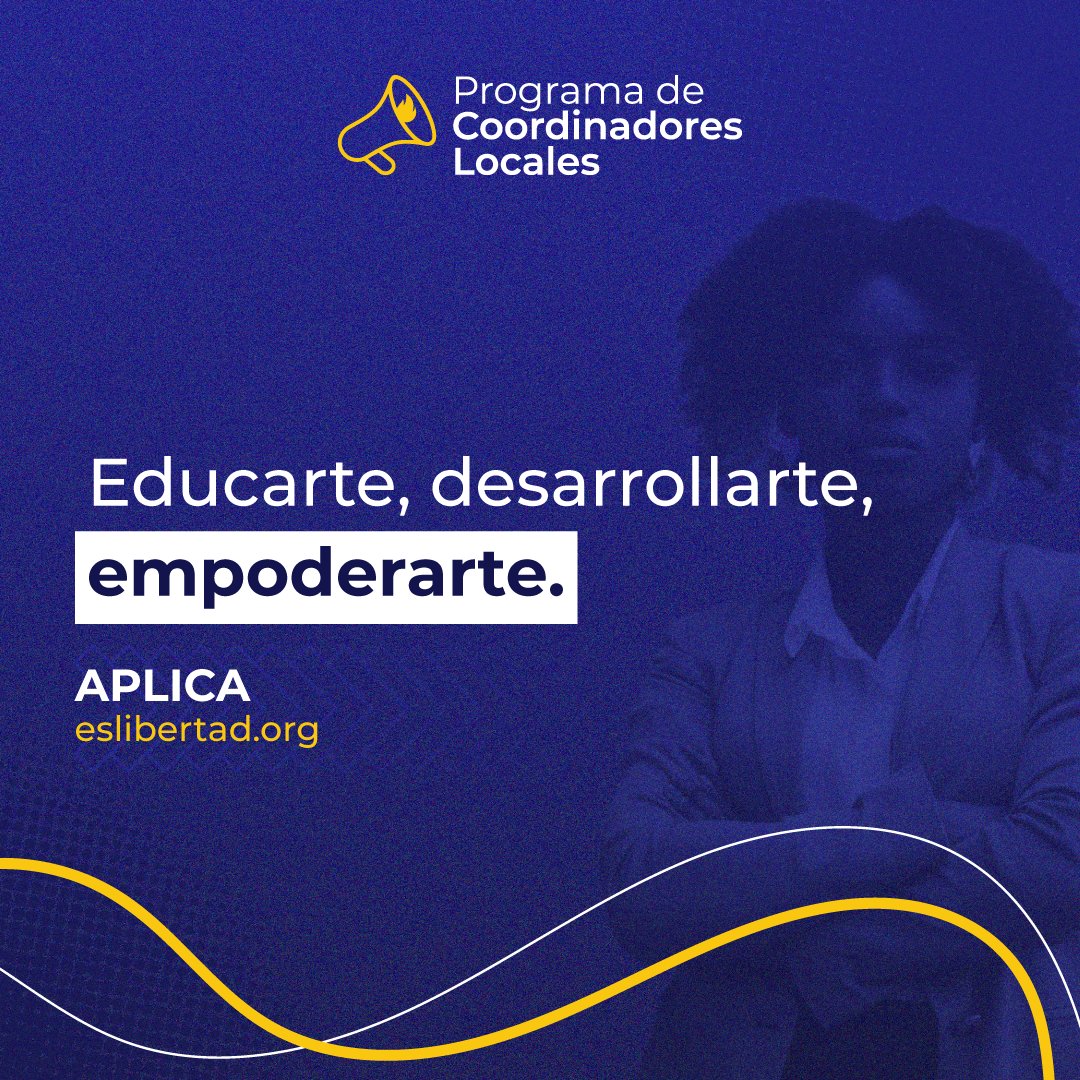 ¿Por qué deberías aplicar a #EsLibertad? Nuestra misión es educar(te), desarrollar(te) y empoderar(te) para ser parte de la próxima generación de líderes por la libertad.

Aplica aquí: tfaforms.com/4899000