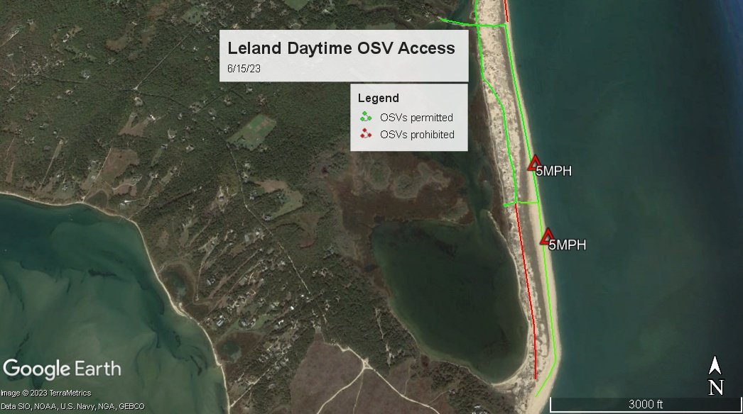 TheTrusteesMV's tweet image. #beachupdatesMV #LelandBeach Due to protected shorebirds, Leland OSV access on beach trail from Dike Bridge to Wasque with 5mph speed limits. Portion of beach trail open at night, 5 pm to 9am. See maps.
