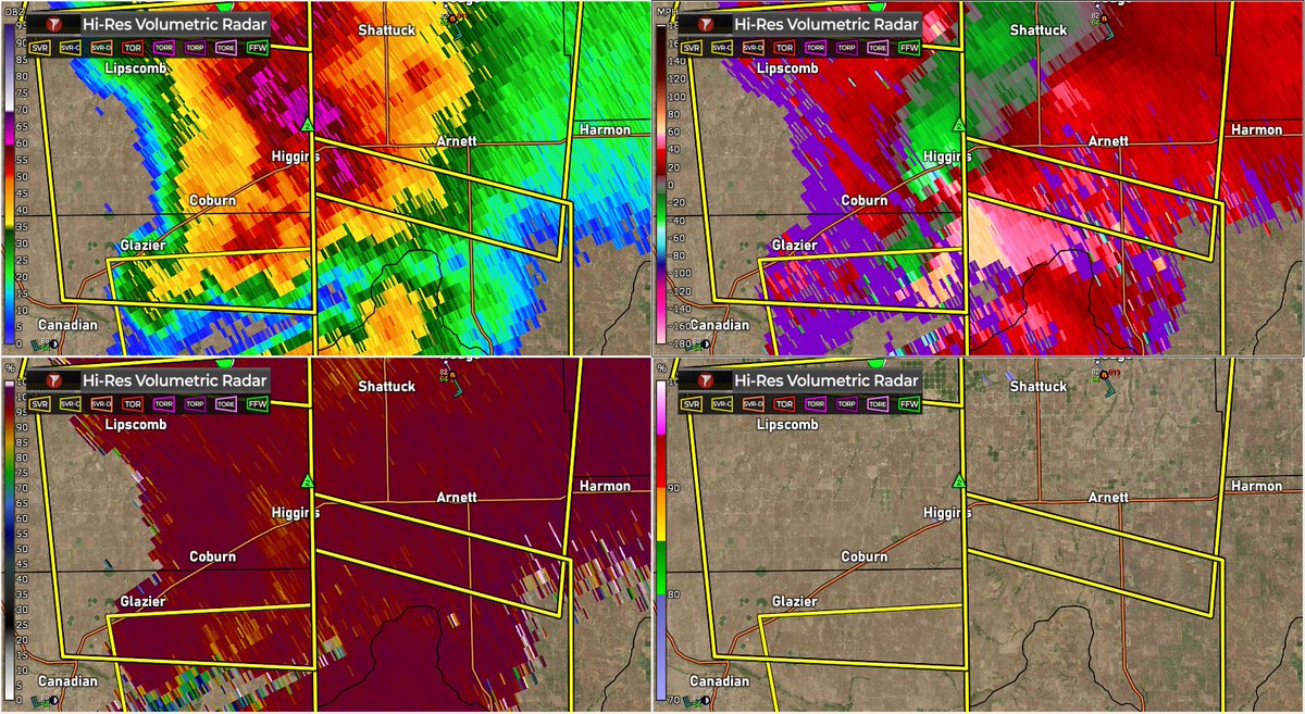 WxAtom on Twitter "Spotters confirm tornado on the ground west of near Higgins on the