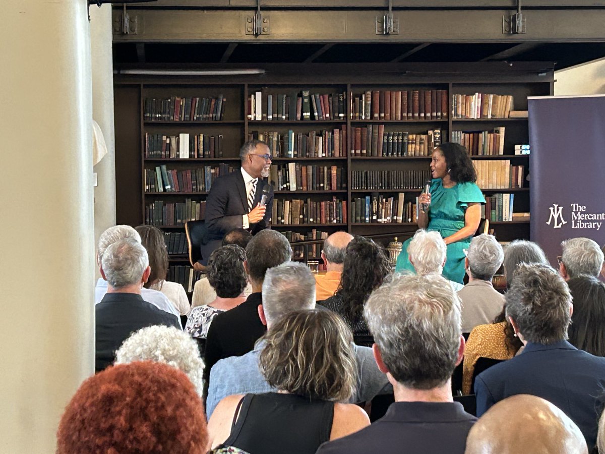LauraNBrunner's tweet image. Man, what a privilege to spend an hour listening to Mercantile Library’s Toni Morrison award winners Imani Perry and Eddie S. Glaude Jr. They are brilliant and inspiring. I loved Glaude’s Begin Again but I have much more to read!