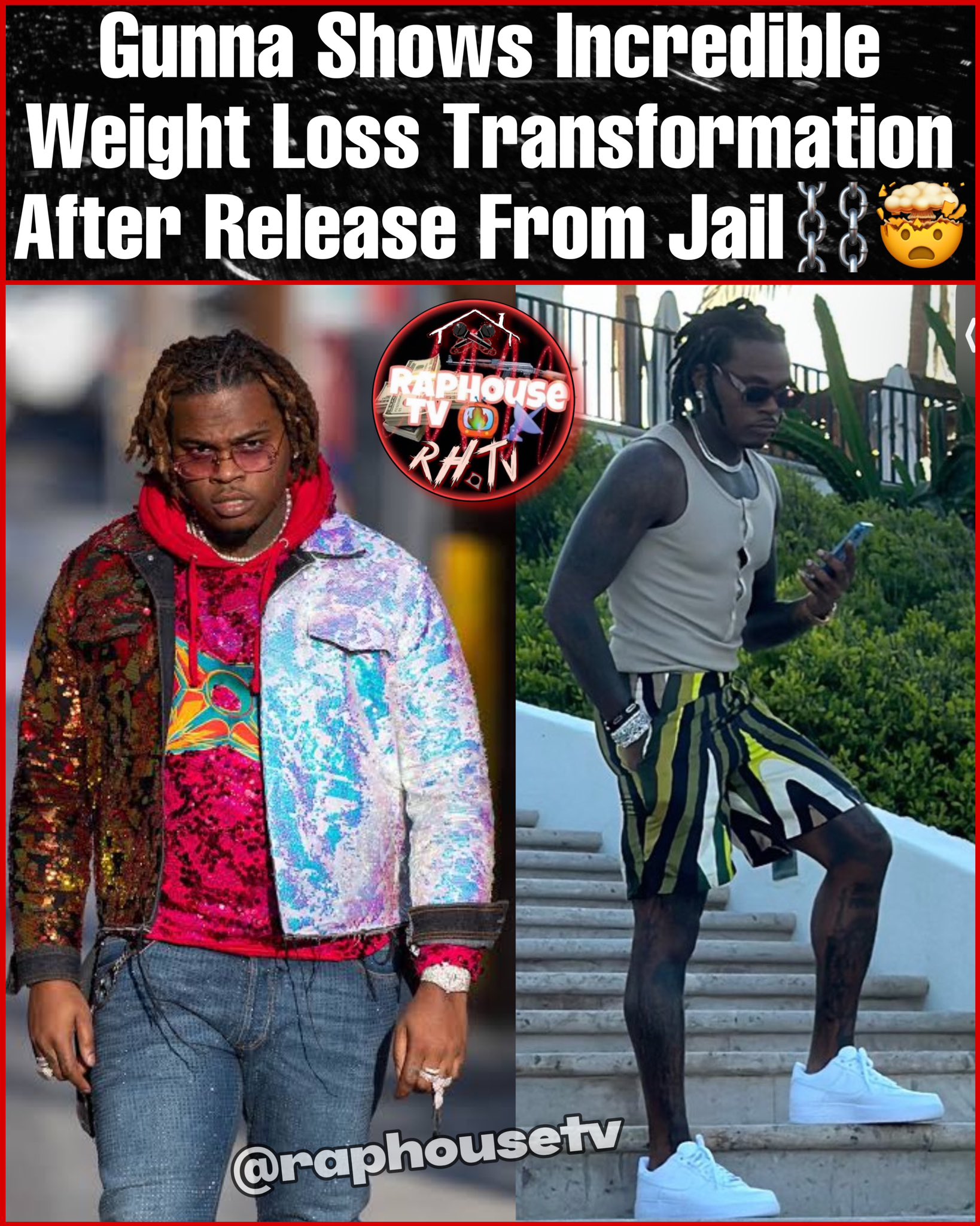 Raphousetv (RHTV) on X: "Gunna Shows Incredible Weight Loss Transformation After Release From Jail ⛓️🤯 https://t.co/9OEL8wVZep" / X