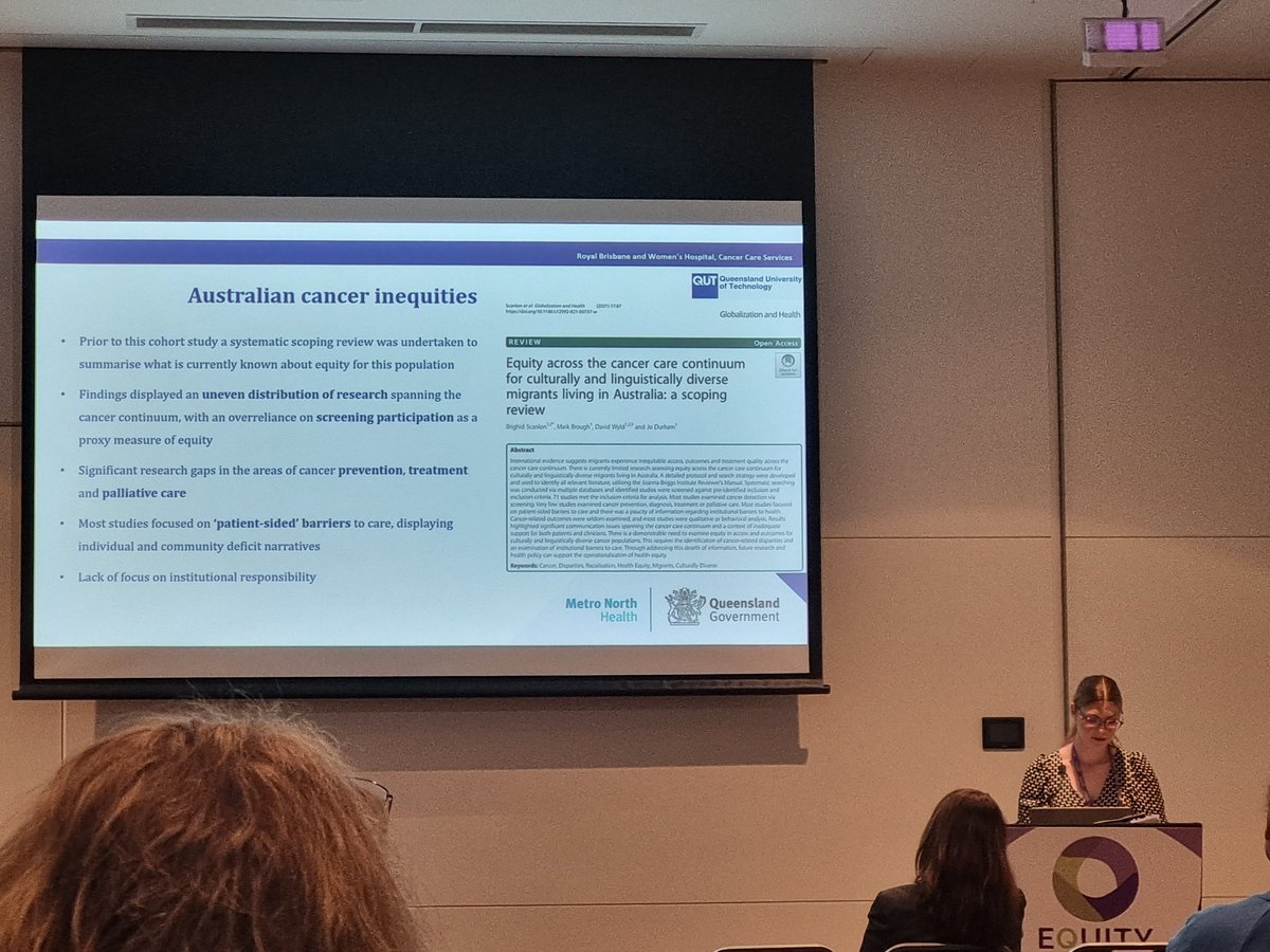 #CNSA highlights-  Interesting study on cancer inequalities in CALD presented by Brighid Scanlon QUT <a href="/CNSA_ORG/">CNSA</a> <a href="/PeterMacHSR/">Centre for Health Services Research in Cancer</a> <a href="/NCICancer/">NCIC</a>