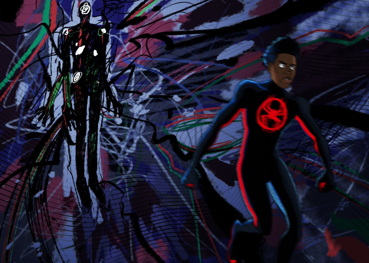 nailbats's tweet photo. okay OKAY you're not just some villain of the week!! #AcrossTheSpiderVerse #MilesMorales #thespot https://t.co/JZAKZuK78s