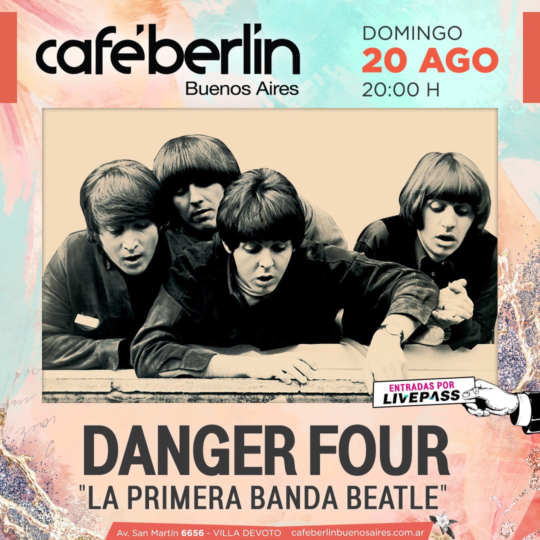 DANGERFOUR's tweet photo. De regreso en Buenos Aires!
Conseguí tus entradas en: https://t.co/JG92S2EWJr
#thebeatles #showenvivo #beatlemania #dangerfour https://t.co/hfDb0pSwWn