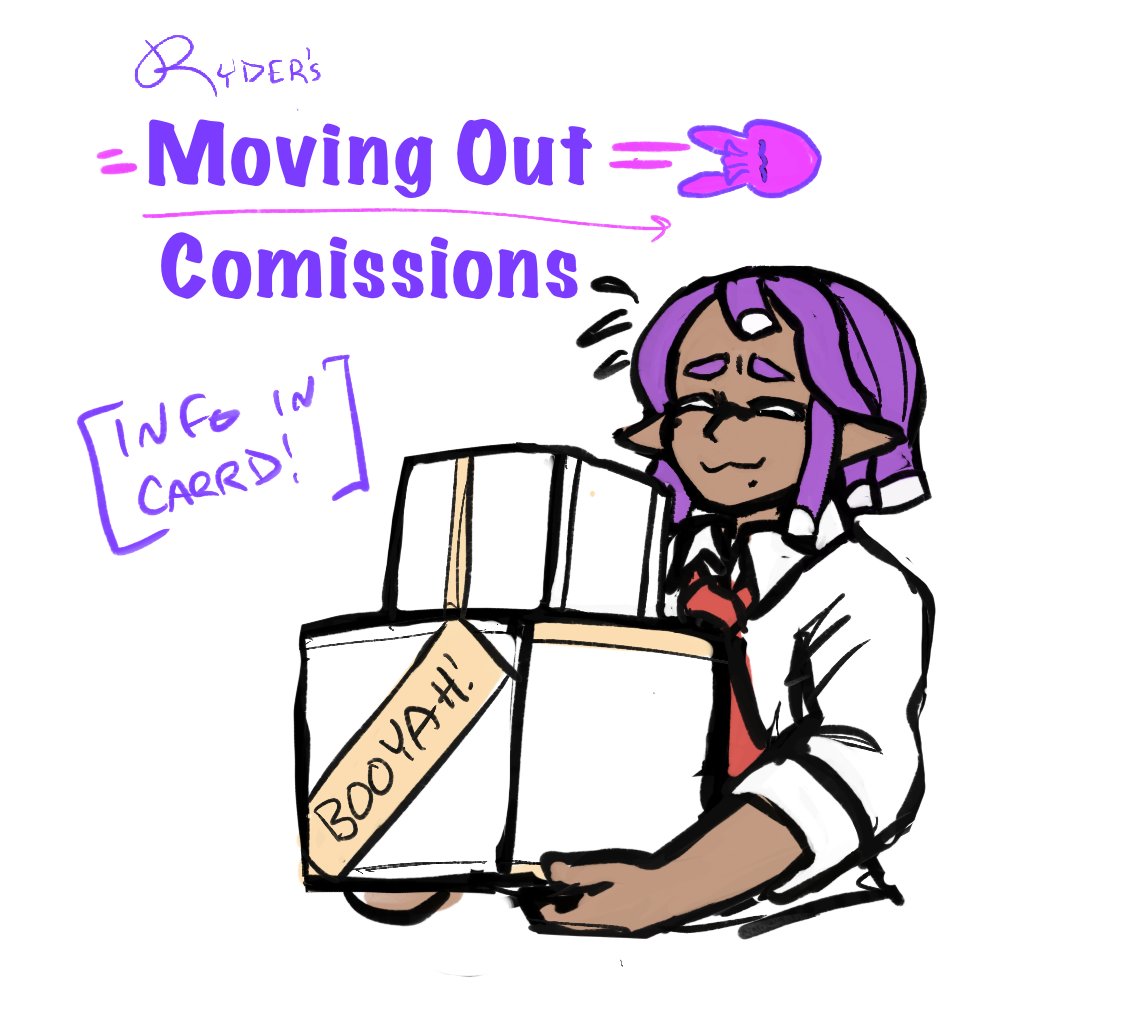 SquidRyder's tweet photo. Hi everyone! I'm going to be moving out soon so I'm opening up commissions to get some extra support in the mean time :>

If your interested, feel free to check my carrd and fill out the form! Thanks!!

Carrd: https://t.co/20dr3UWxtR 
Google Form: https://t.co/4VrZ2bfEl2 https://t.co/QqxIWdDJyd