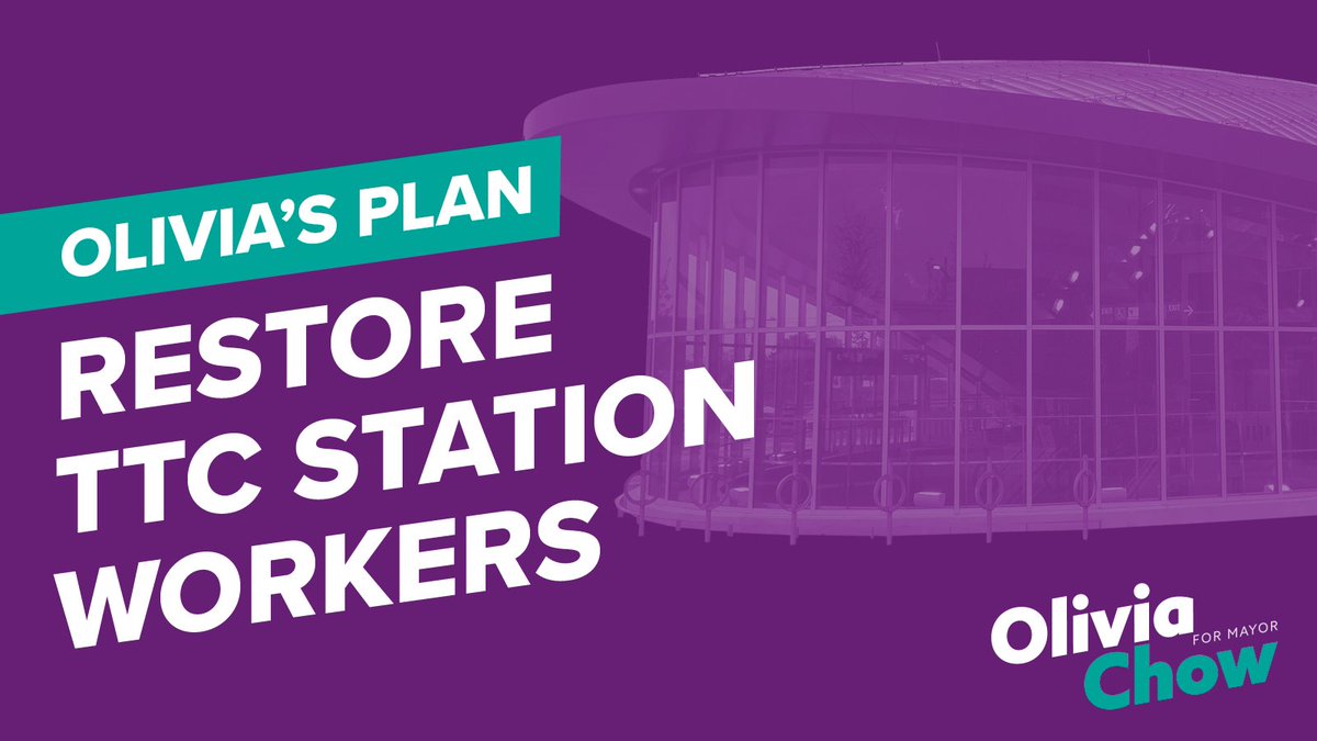 oliviachow's tweet photo. Together, we can make the TTC the better way again by doing things differently

I’ll reverse the cuts to make TTC more fast and reliable, and make it safer by hiring more staff who are equipped to handle a crisis. https://t.co/0FZXrgjUxv
