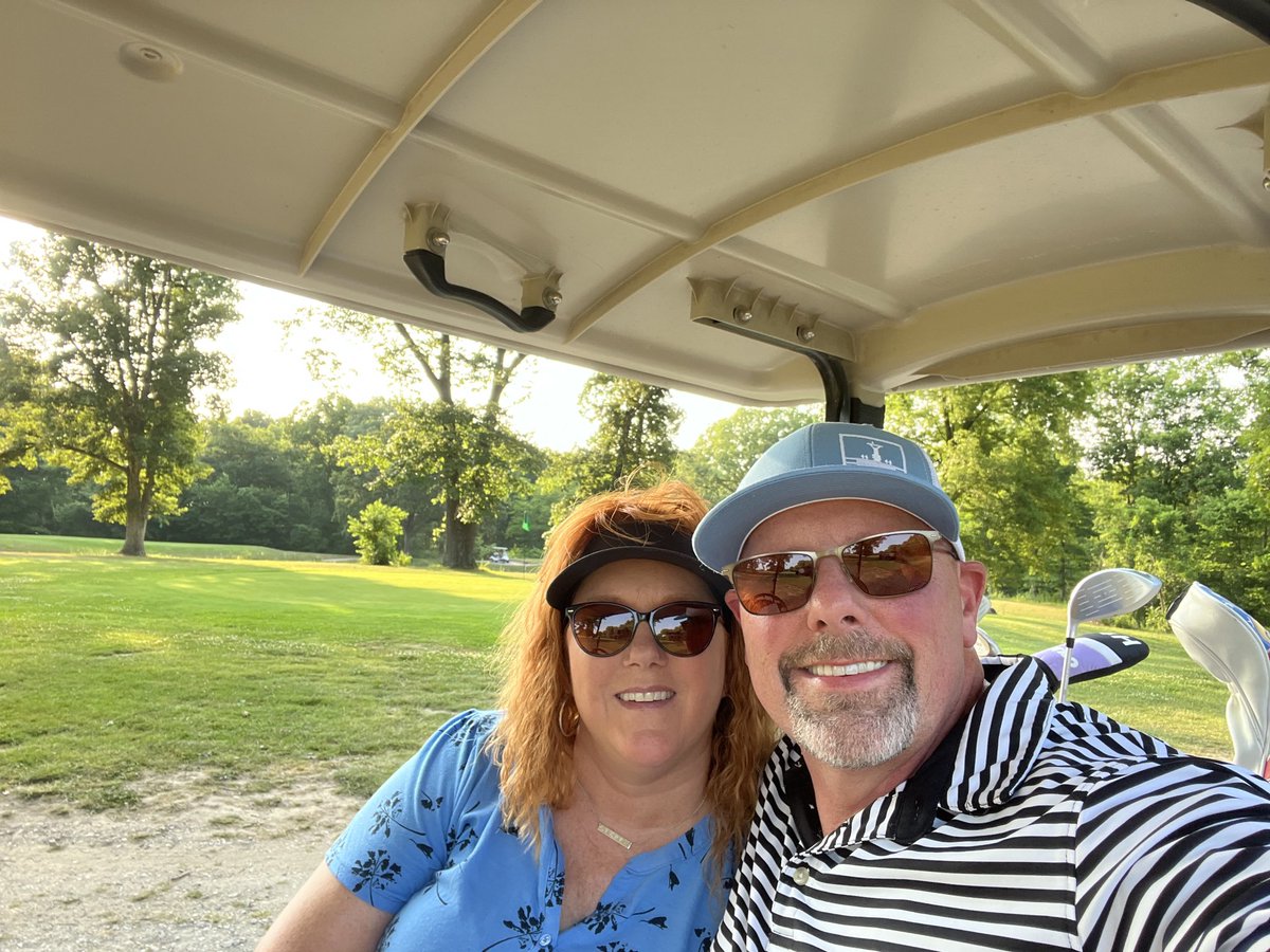 Golf and cold beer on a hot night with my buddy! #GoodTimes