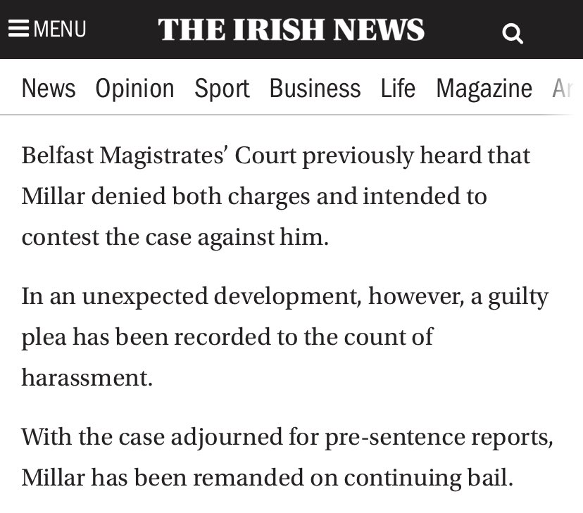 #JusticeForNoahDonohoe💙 ⚖️

Man pleaded guilty to harassing the mother of Noah Donohoe. A target & intimidatory campaign of 6 months.
