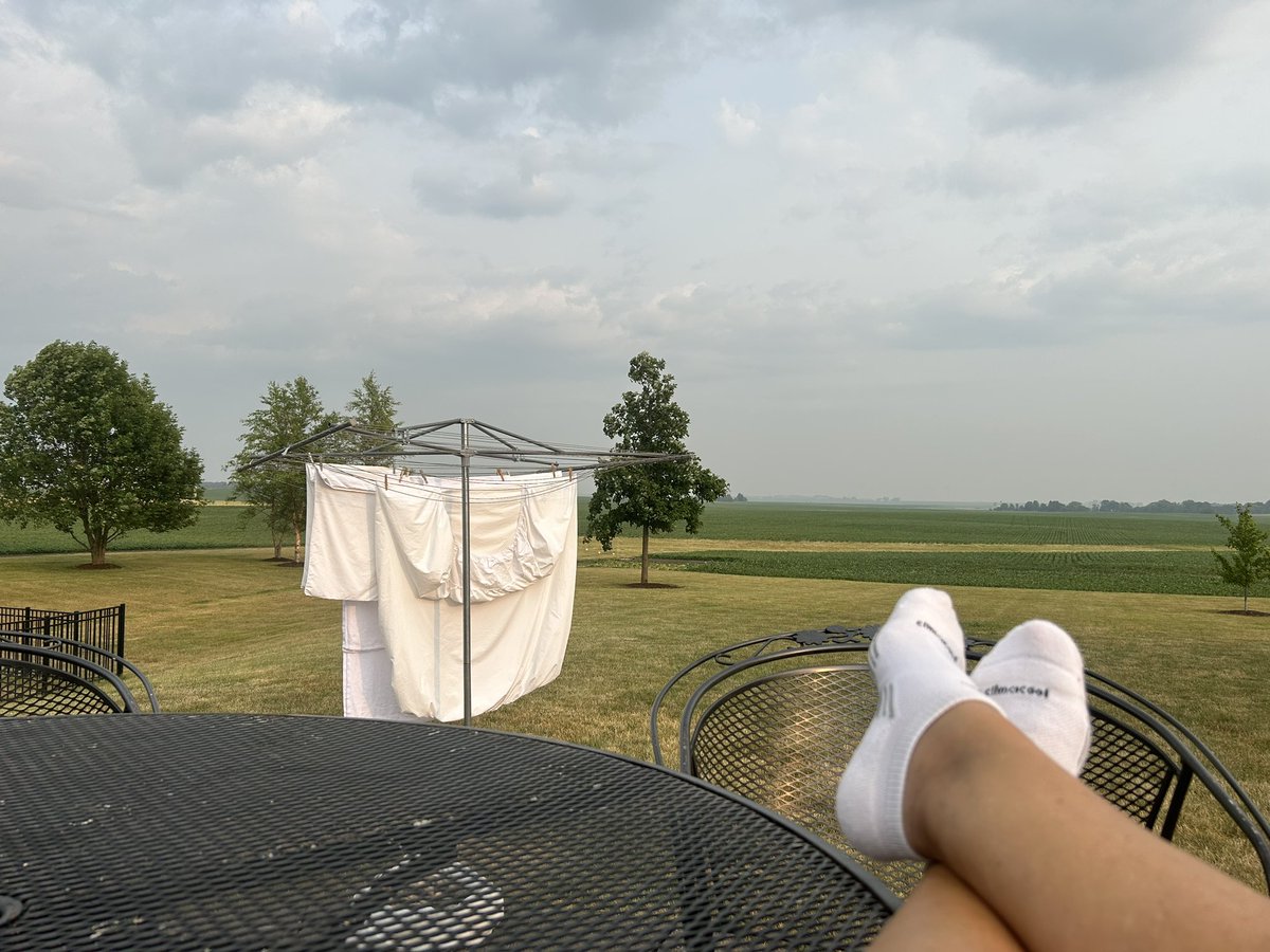 Ever wonder about all those hypocrites driving their #electric cars but their HOA doesn’t allow clothes lines?  #FarmLife