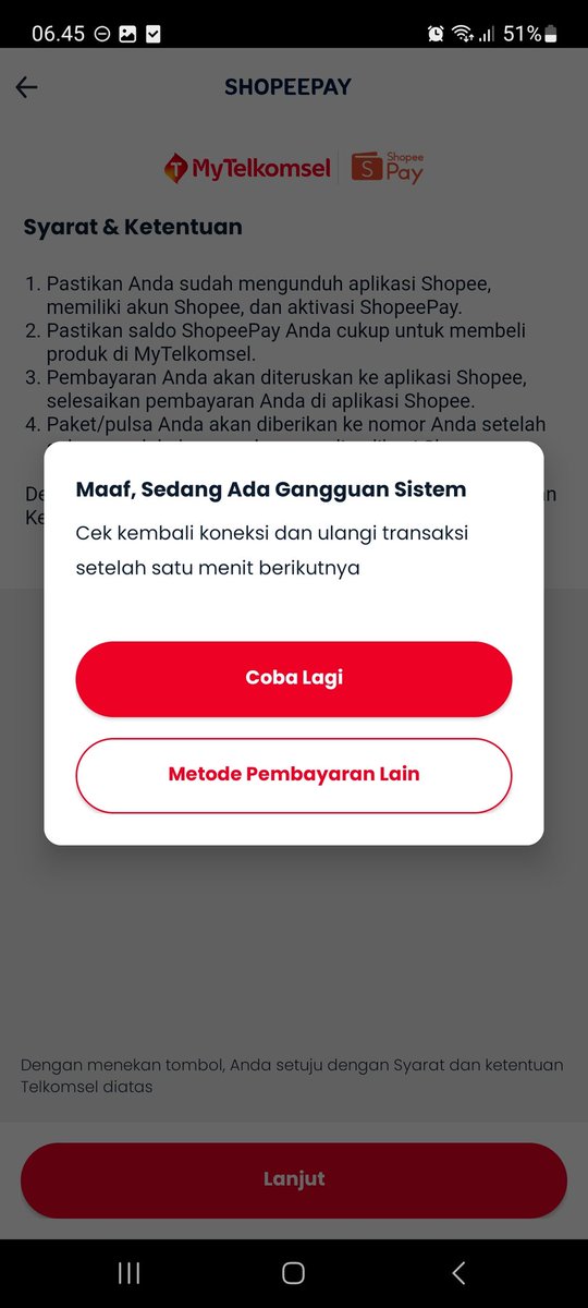 ladykikey's tweet photo. @Telkomsel Hallo.. kok saya dari kemaren gak bisa beli paket data dari apk my telkomsel ya? Gangguan teruss https://t.co/hr6fifsYyj