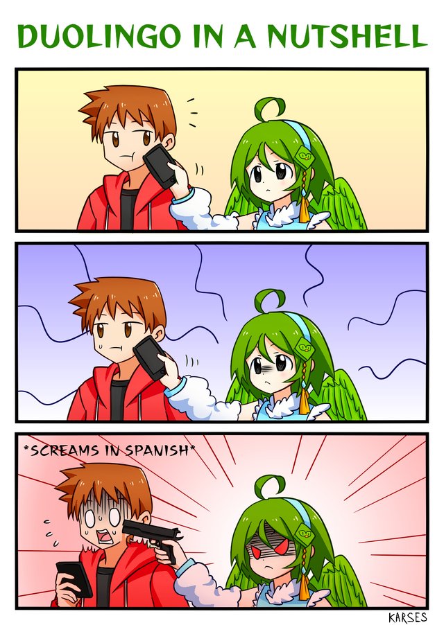 W33bHour's tweet photo. Embrace the Power of Serendipity with #RandomActsOfJerome #54!

Duolingo the anime?! https://t.co/3rnl9sDh8s