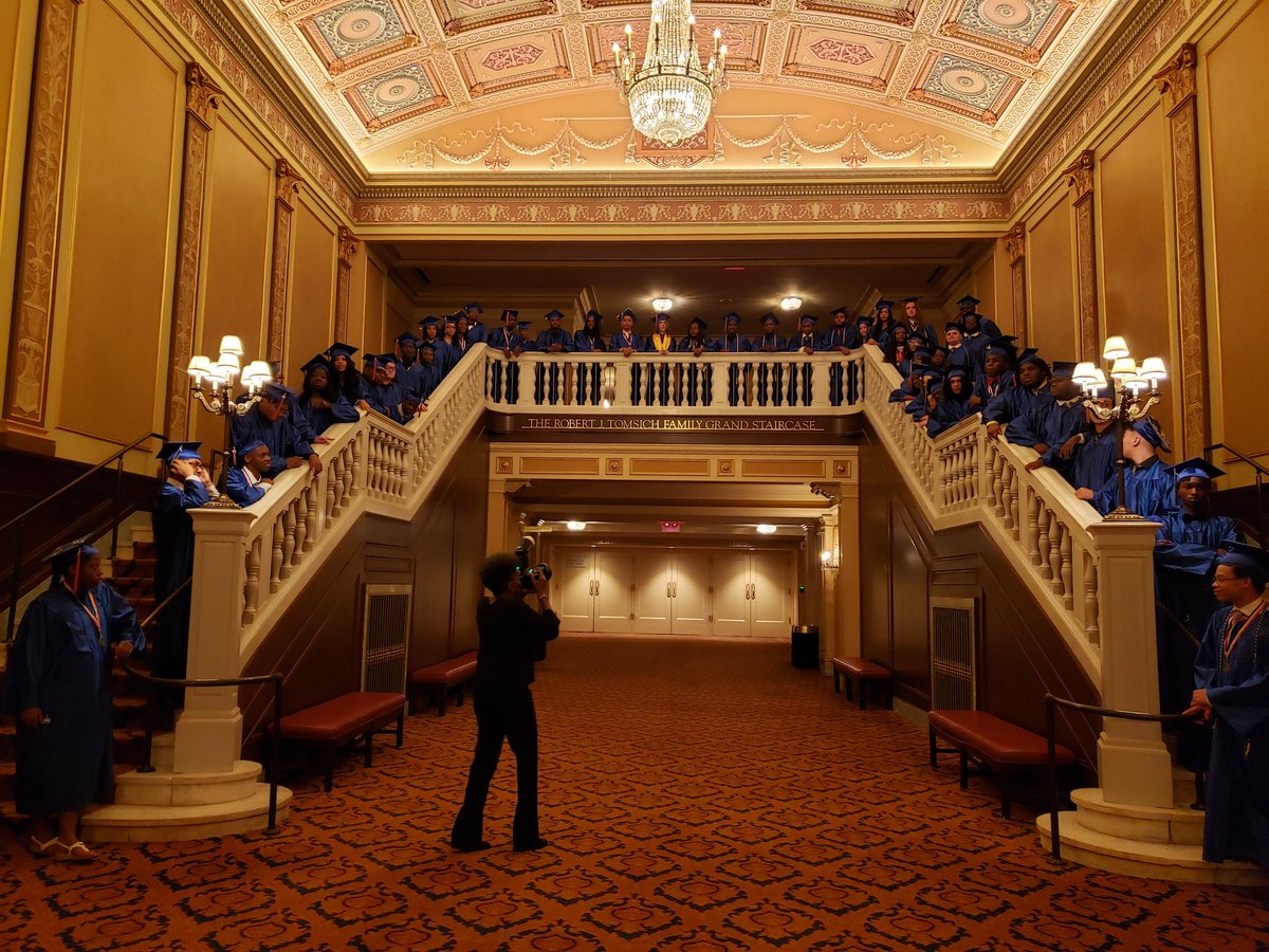 EricGordon_CEO's tweet photo. Congratulations to the 57 members of the @CLEMetroSchools Cleveland High School of Digital Arts who graduated this evening. 44 of these 57 graduates are @SayYesCleveland scholarship recipients! Welcome to the alumni association Dragons! #CelebrateCMSD #GetMore https://t.co/PJptc7DSVm