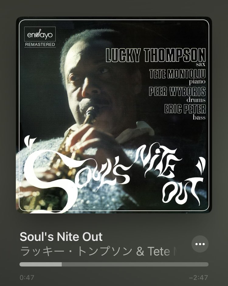 jazz_groovy141's tweet photo. #NowPlaying
#LuckyThompson
通勤中🚞
今日6月16日が誕生日🎉 ラッキー・トンプソンが、新人だった頃のテテ・モントリューと録音した"Soul's Nite Out"を。若き才能に触発されたトンプソンの猛烈ブロウが堪らない🎶🎷
では、また夜に。
Soul's Nite Out https://t.co/AV1AH4hRIB @YouTubeより https://t.co/kIJnqQRrHd