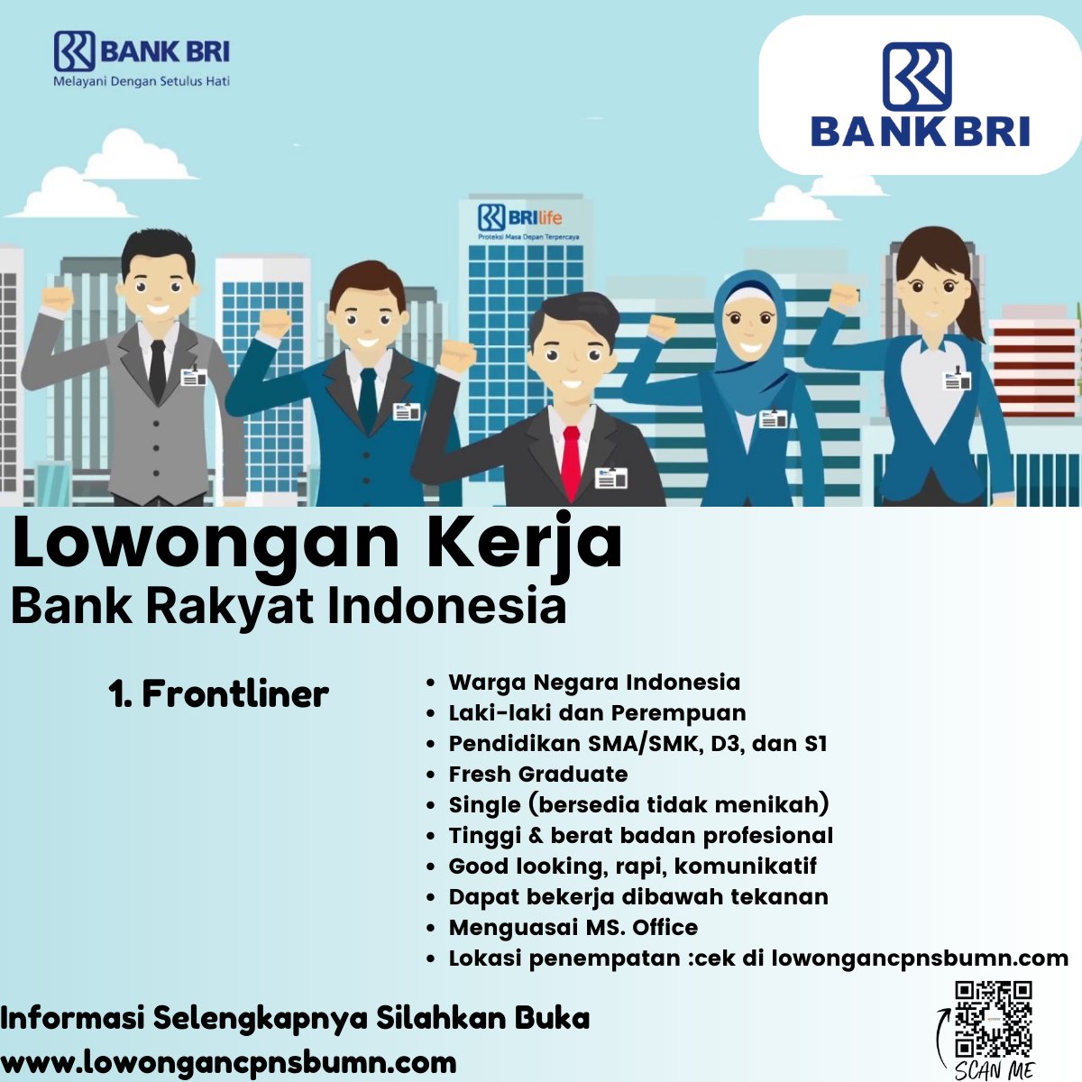 cakrawalaupdate's tweet photo. Lowongan Kerja Bank Rakyat Indonesia (Update 16 Juni 2023)
silahkan klik di:
https://t.co/S8TukLvpMj
Untuk teman anda agar bermanfaat silahkan "like dan share / suka dan bagikan" informasi, agar segera dilihat oleh yang lainnya.
#lowongankerja #Jambak https://t.co/LmC1AD9b6K