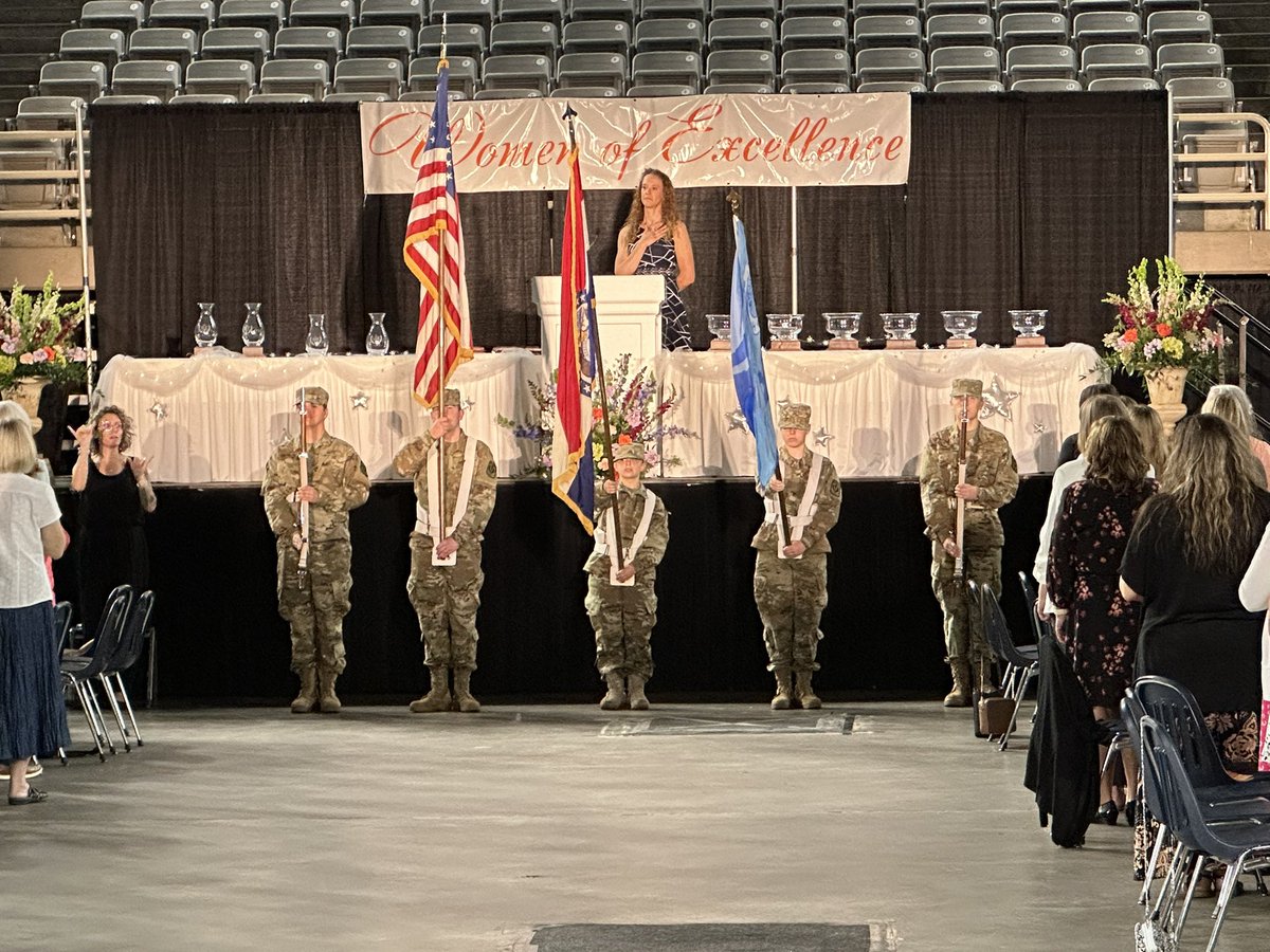 Last color guard for me after 18 years.  The best one yet at YWCA Women of Excellence Ceremony