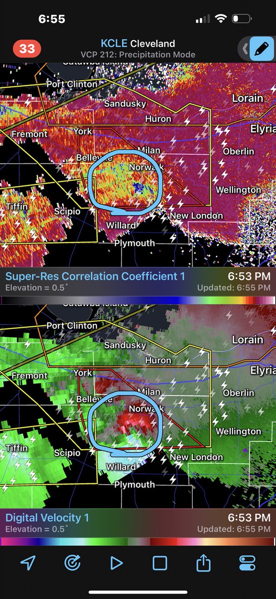 Robust debris sig on this Ohio tornado 🌪️!