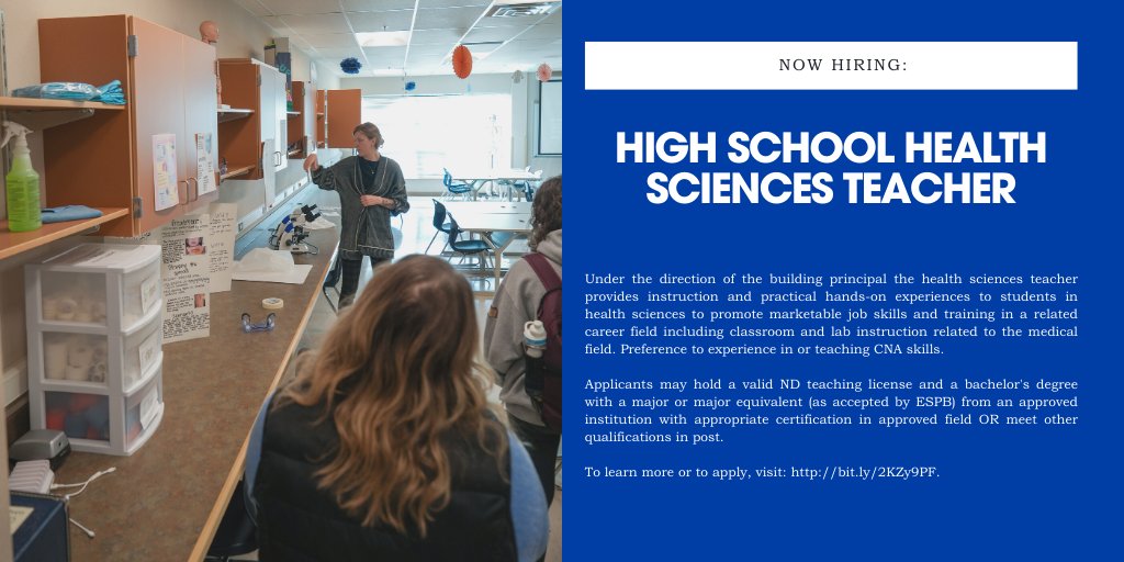 West Fargo Public Schools on Twitter "West Fargo Schools is hiring a