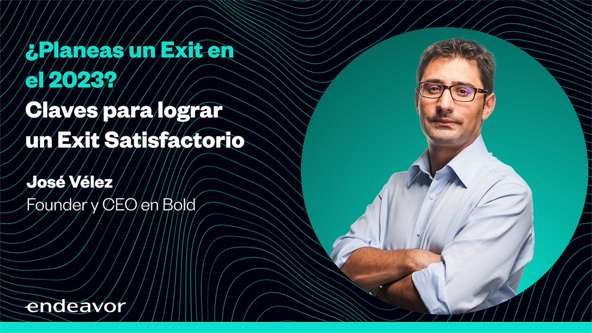 EndeavorCol's tweet image. ¿Planeas un Exit? 💼 Descubre la experiencia de José Vélez, Founder, CEO de Bold y #EmprendedorEndeavor. Descubre #PowerfulInsights sobre cómo afrontar este crucial paso en tu viaje Emprendedor. 👉 bit.ly/3CxVS32