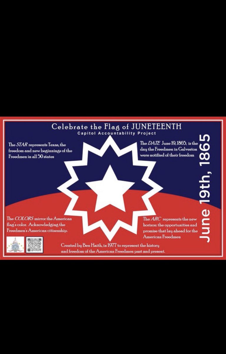 Just a reminder to all who forgot or didn’t know, but these are the colors 🔵🔴⚪️to Juneteenth not the RBG 🔴⚫️🟢 no offense to Africa. This is not about Africa this is about the Freedmen and Foundational Black Americans gaining freedom. #Juneteenth2023