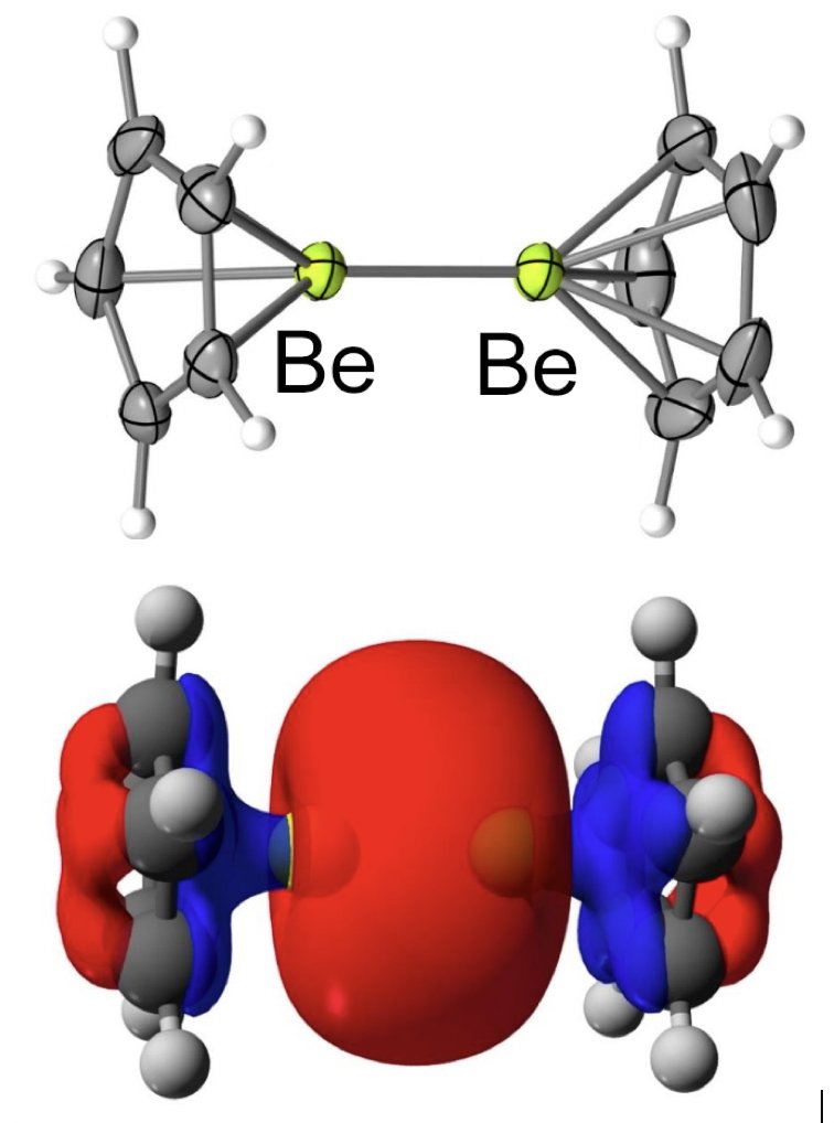 Aldridge Group (@groupaldridge) on Twitter photo The lightest metal-metal bond!
Joe’s paper on the synthesis & reactivity of diberyllocene, CpBeBeCp, an unambiguous Be(I) compound & the first stable species containing a Be-Be bond is just out in Science...
science.org/doi/10.1126/sc…
<a href="/ScienceMagazine/">Science Magazine</a>
<a href="/OxfordChemistry/">Oxford Chemistry</a>
<a href="/JosefBoronski/">Josef Boronski</a> The lightest metal-metal bond!
Joe’s paper on the synthesis & reactivity of diberyllocene, CpBeBeCp, an unambiguous Be(I) compound & the first stable species containing a Be-Be bond is just out in Science...
science.org/doi/10.1126/sc…
<a href="/ScienceMagazine/">Science Magazine</a>
<a href="/OxfordChemistry/">Oxford Chemistry</a>
<a href="/JosefBoronski/">Josef Boronski</a>