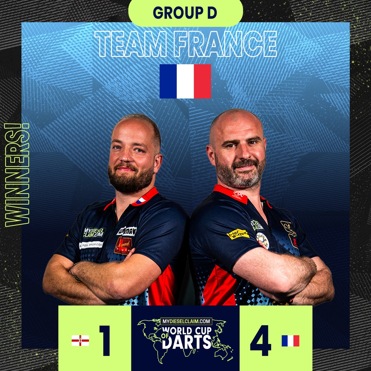 OfficialPDC's tweet photo. Vive la France 🇫🇷 https://t.co/moSr8crYD5