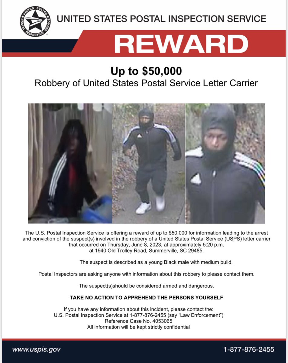 Our team in Charleston, South Carolina needs your help. Please call with any information. #WANTED