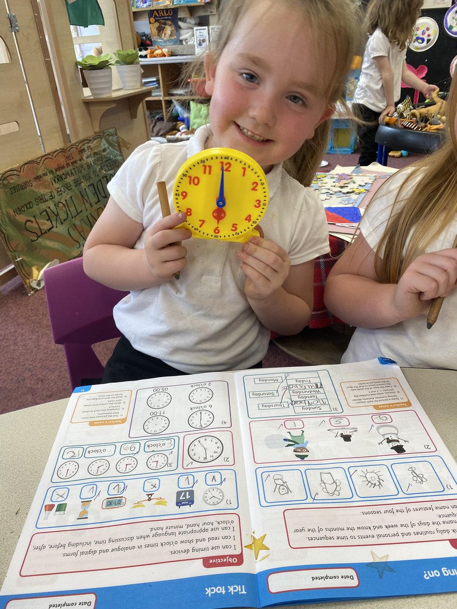 MrBlairBPS's tweet photo. π β° OβClock β° π
This week we have been revisiting time with a focus on OβClock.
We are confident when relating important parts of our school day and time π
School starts - 9 OβClock
Lunch time - 12 OβClock
Home time - 3 OβClock
#BPSPlay #BPSNumeracy https://t.co/q0WFlOqe3p