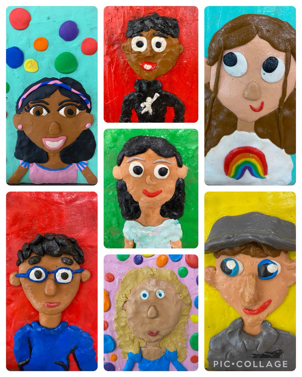 Plasticine portraits a la <a href="/barbreidart/">Barbara Reid</a> look awesome, Mr. Gale! <a href="/JohnDearnessTV/">John Dearness Public School</a>
