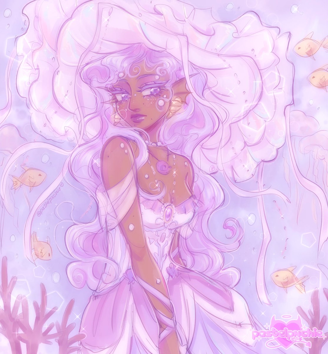 Jellyfish Princess~🪸🌸🪸 #ArtistOnTwitter