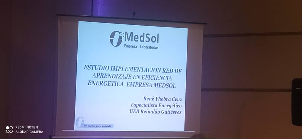 MedSolCuba's tweet photo. En el marco de #BIOSYC23, René Yhebra Cruz, Especialista Energético de la UEB Reinaldo Gutiérrez presentó su ponencia "Estudio Implementación Red de Aprendizaje en Eficiencia Energética Empresa Medsol". https://t.co/B8qiY6ifvj