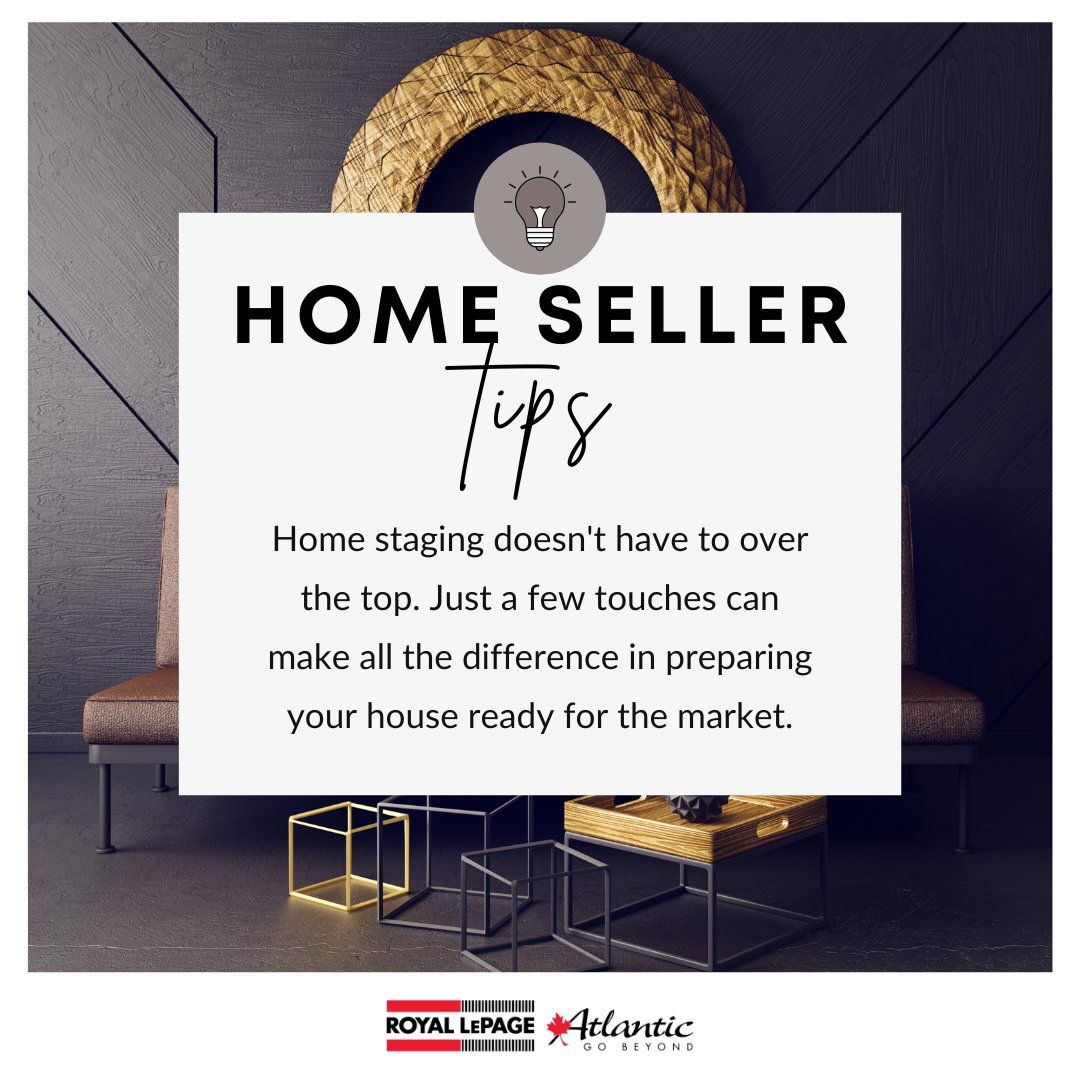 tedhomesnow's tweet image. #HelpfulHints
💡 Remove personal items like family photos and knickknacks
💡 Remove heavy drapes to let in more light
💡 Put toys and pet supplies out of sight
💡 Make sure all beds are made and closets are tidy

#RoyalLePageAtlantic #GoBeyond